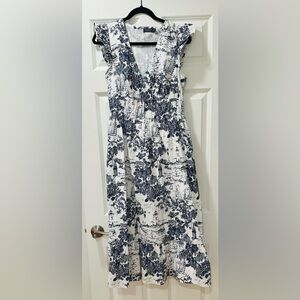 Vineyard vines, Marina Poplin flutter sleeve midi dress‼️